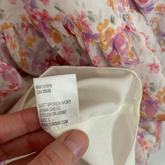 Floral Pink Ruffle Dress - Picture 6 of 6